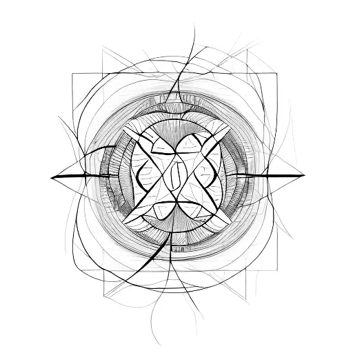 An abstract representation of a mind expanding through psychedelic thoughts tattoo design idea