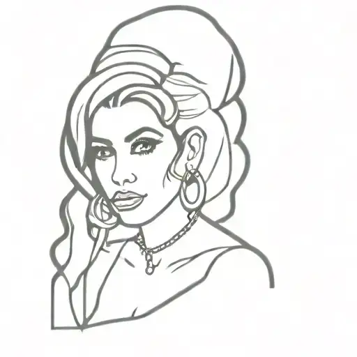 amy winehouse   tattoo design idea