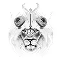 Lion king anakin skywalker da vinci tattoo design idea