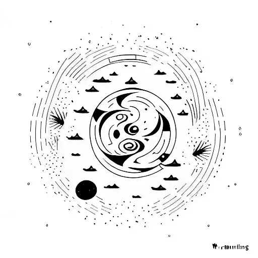 wandering stars written  tattoo design idea