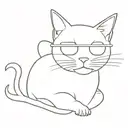 cat with eye patch  tattoo design idea