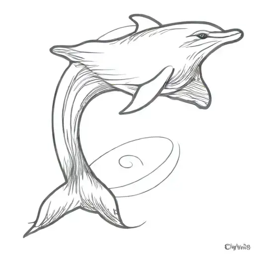 simple dolphin tattoo tattoo design idea