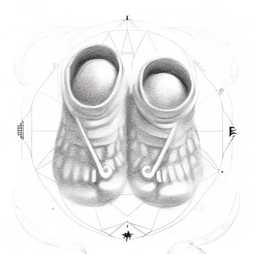 baby footprint with the name " Kaisen James" and has a Gemini zodiac sign  tattoo design idea