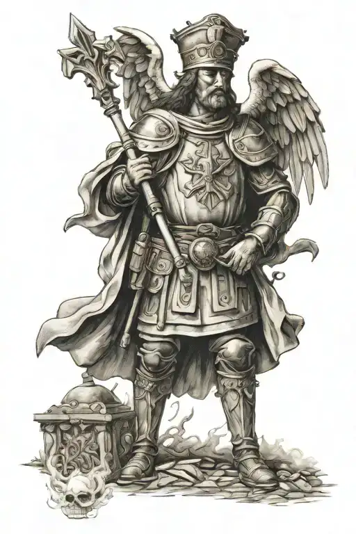 St florian fire tattoo design idea