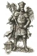 St florian fire tattoo design idea