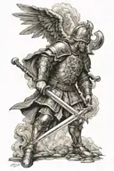 St florian fire tattoo design idea