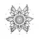 sunflower dreamcatcher tattoo design idea