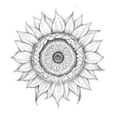 sunflower dreamcatcher tattoo design idea