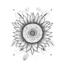 sunflower dreamcatcher tattoo design idea