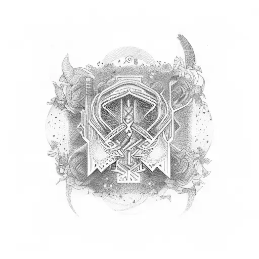 yolo writing with June symbol tattoo design idea