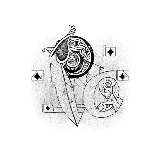 yolo writing with June symbol tattoo design idea