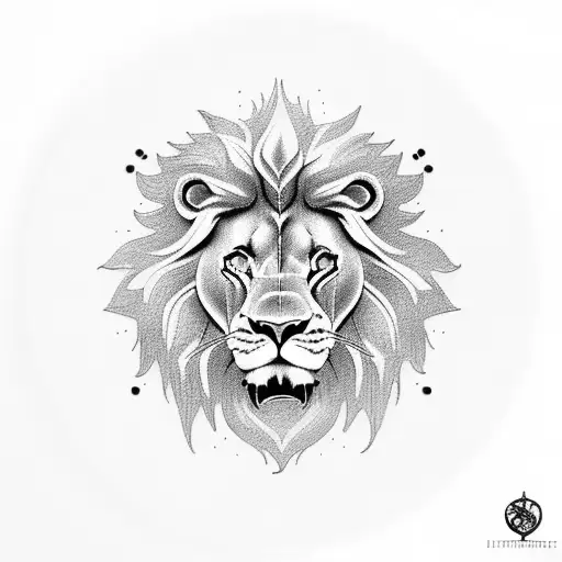 rose lion stopwatch tattoo design idea