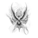 Phoenix elegant  tattoo design idea