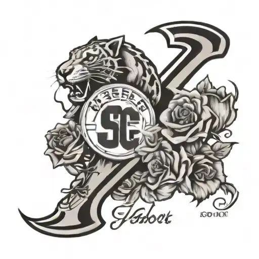 Draw a sleeve tattoo of the USC Logo with Kobe’s 8 and 24 numbers. Along with his mamba logo. Add some roses with palm t tattoo design idea