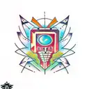 binary code music tattoo design idea