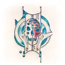 binary code music tattoo design idea