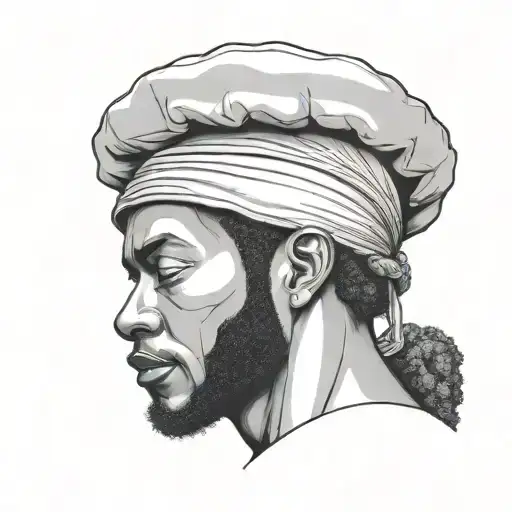 surgeon and Afro  tattoo design idea