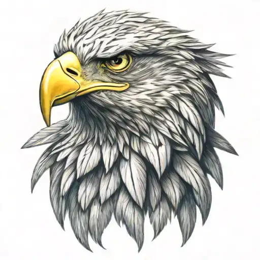 eagle with head tattoo design idea