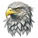 eagle with head tattoo design idea