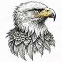 eagle with head tattoo design idea