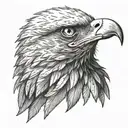 eagle with head tattoo design idea