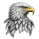eagle with head tattoo design idea