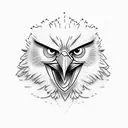 angry birds eagle cartoon tattoo design idea
