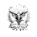 angry birds eagle cartoon tattoo design idea