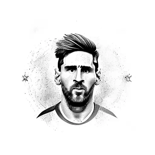 Messi's iconic goal celebration tattoo design idea