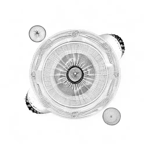 frisbee volando  tattoo design idea