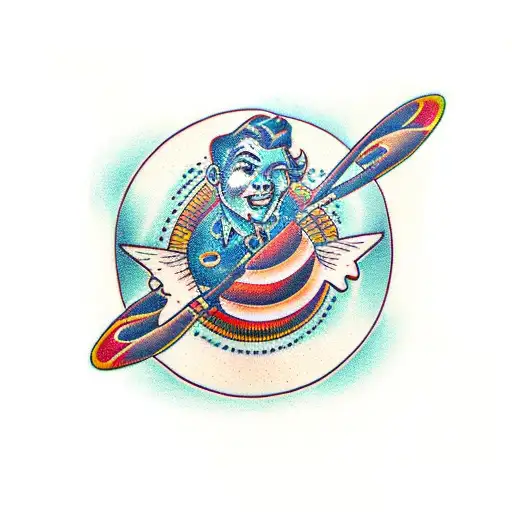 frisbee volando  tattoo design idea