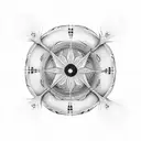 frisbee volando  tattoo design idea