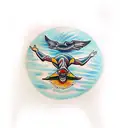 frisbee volando  tattoo design idea