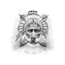 native American  tattoo design idea