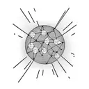 A light bulb surrounded by dopamine molecules tattoo design idea