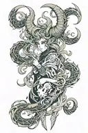Capricorn tattoo design idea