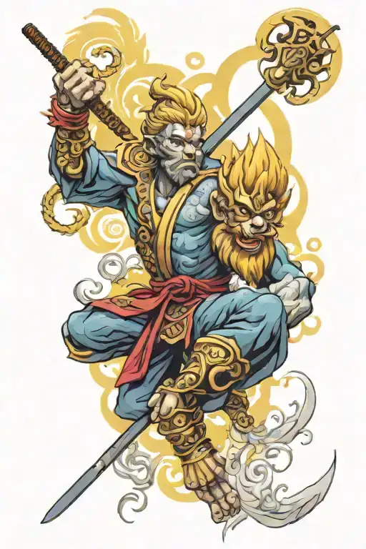 sun wukong tattoo design idea