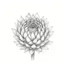 king protea flower tattoo design idea