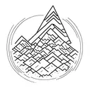 A mountain range forming the shape of the words 'Be Curious, Not Judgemental' tattoo design idea