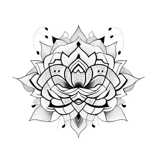 Tribal Lotus Flower Tattoo Idea Blackink 2560