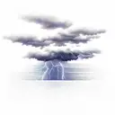 storm clouds with lightning tattoo design idea