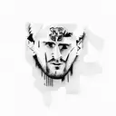 Barcelona messi fan tattoo design idea