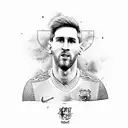 Barcelona messi fan tattoo design idea