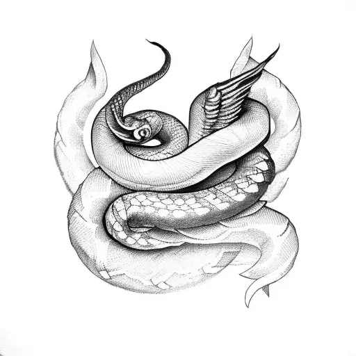 Black Snake Arm Tattoo