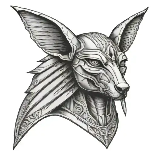 Anubis Egyptian sleeve tattoo tattoo design idea