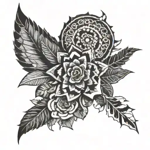 patch work design tattoo design idea