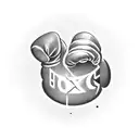 house, boxing glove, ball, ape, playstation logo, dumbells tattoo design idea