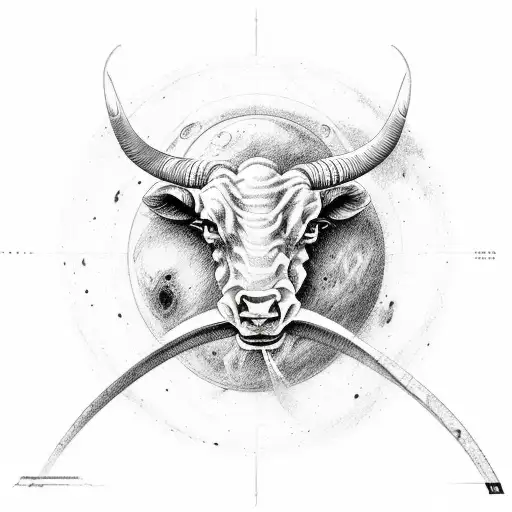 tauro, planeta venus, constelacion tauro tattoo design idea