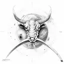 tauro, planeta venus, constelacion tauro tattoo design idea