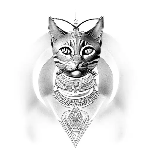 Micro-realistic Bastet tattoo located on the inner arm.